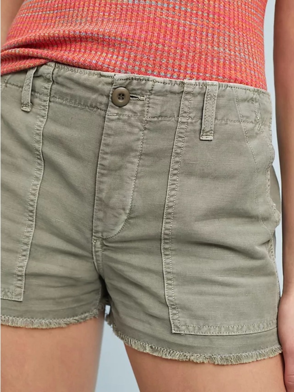AMO Olive Green Army Shorts